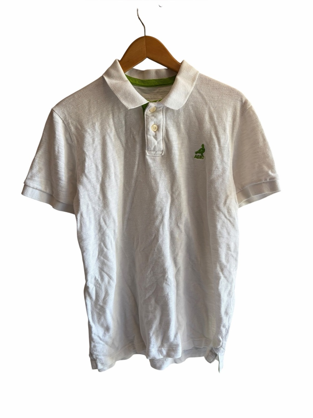 AEROPOSTALE Men’s White Vintage Y2K Polo Shirt